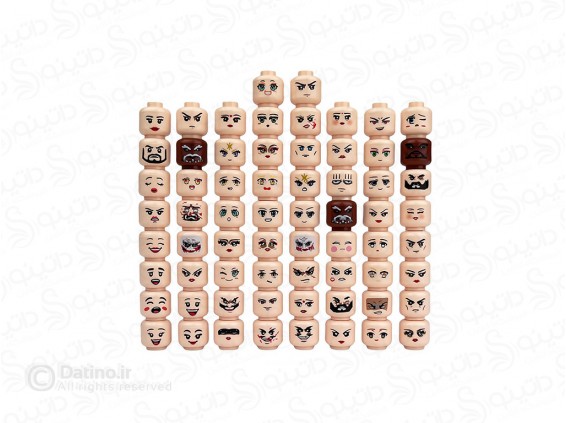 عکس قطعه لگو سر آدمک طرح انیمه مجموعه 66 عددی 19867 - انواع مدل قطعه لگو سر آدمک طرح انیمه مجموعه 66 عددی 19867