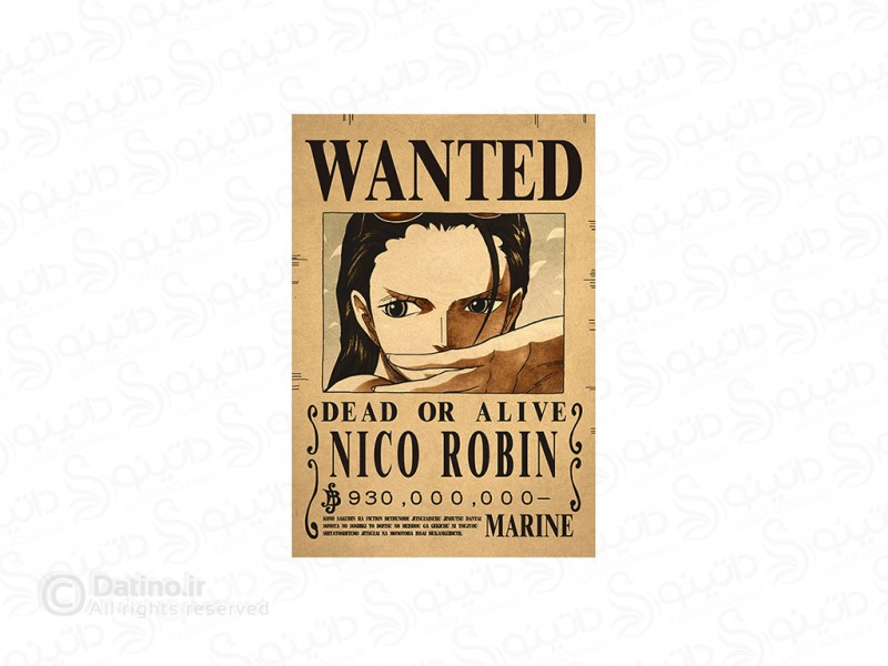 عکس پوستر تحت تعقیب طرح نیکو روبین انیمه وان پیس 19895 - انواع مدل پوستر تحت تعقیب طرح نیکو روبین انیمه وان پیس 19895