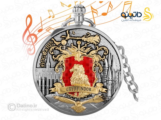 عکس گردنبند ساعت موزیکال طرح نماد گروه گریفیندور فیلم هری پاتر 20069 - انواع مدل گردنبند ساعت موزیکال طرح نماد گروه گریفیندور فیلم هری پاتر 20069
