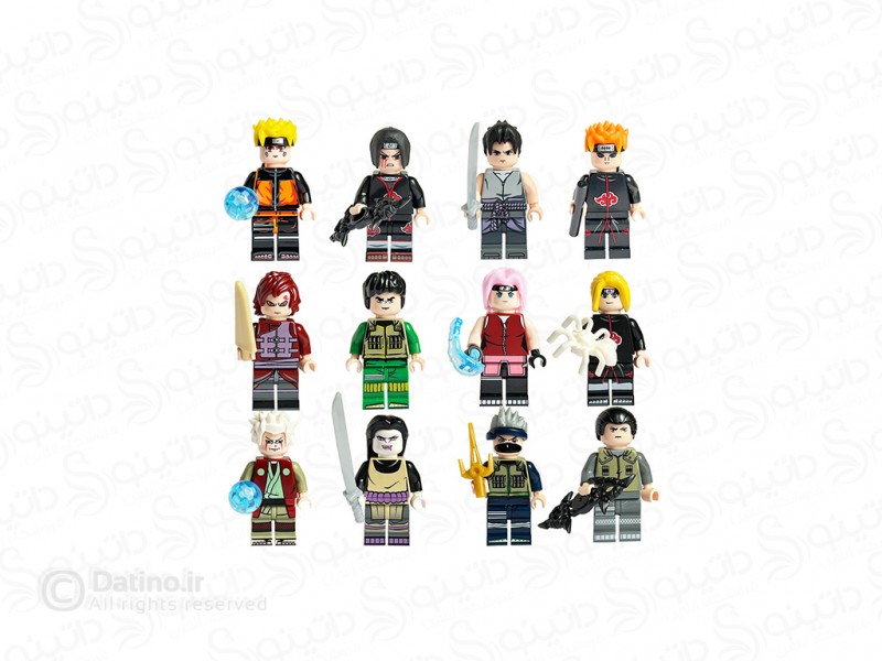 عکس مینی فیگور طرح نینجاهای ناروتو مجموعه 12 عددی W007 - انواع مدل مینی فیگور طرح نینجاهای ناروتو مجموعه 12 عددی W007