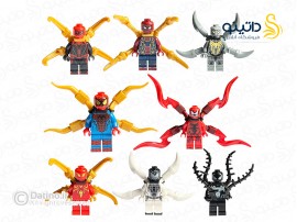 مینی فیگور ابرقهرمانان طرح مدل مرد عنکبوتی مجموعه 8 عددی W028