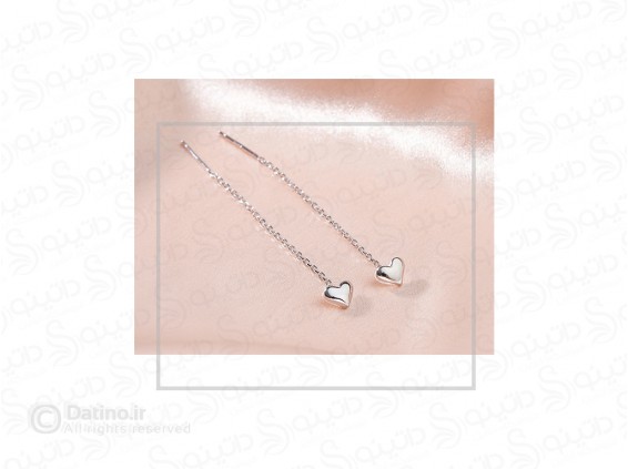 عکس گوشواره زنانه طرح قلب آویز 20089 - انواع مدل گوشواره زنانه طرح قلب آویز 20089