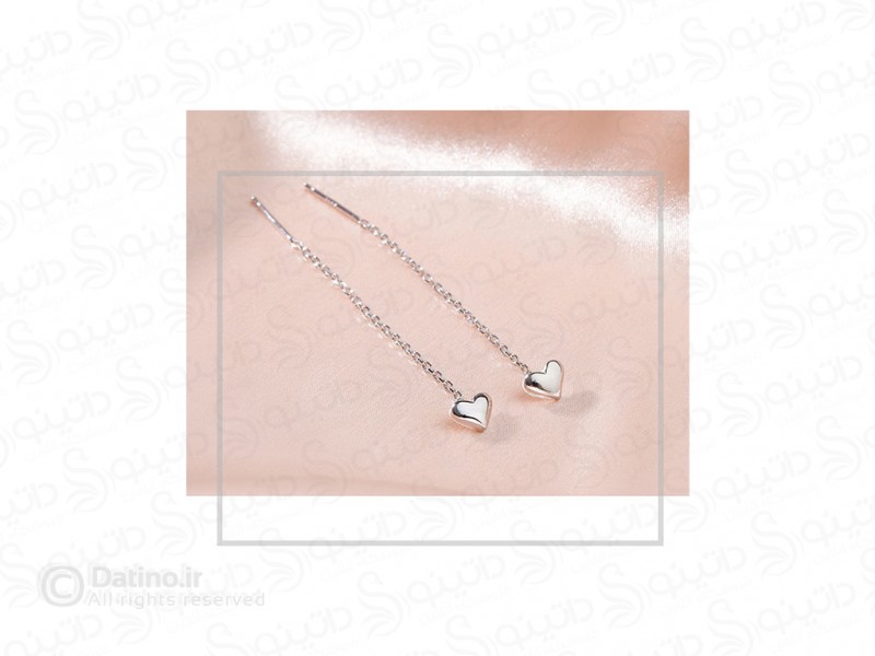 عکس گوشواره زنانه طرح قلب آویز 20089 - انواع مدل گوشواره زنانه طرح قلب آویز 20089