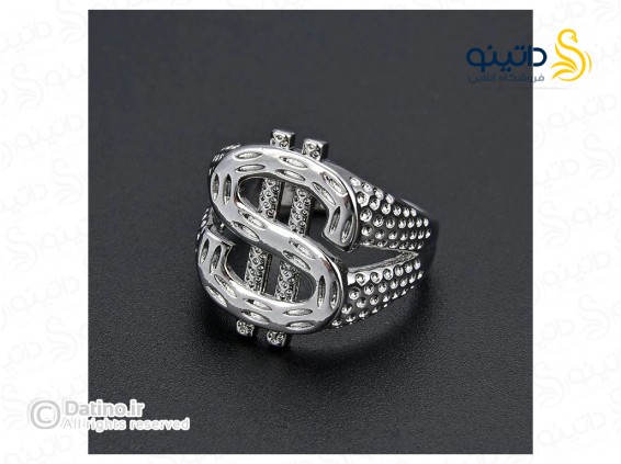 عکس انگشتر هیپ هاپ طرح دلار 20105 - انواع مدل انگشتر هیپ هاپ طرح دلار 20105