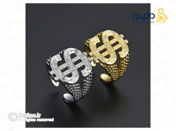 عکس انگشتر هیپ هاپ طرح دلار 20105 - انواع مدل انگشتر هیپ هاپ طرح دلار 20105