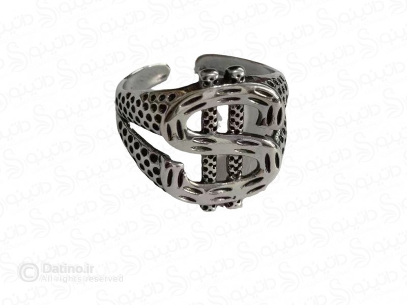 عکس انگشتر هیپ هاپ طرح دلار 20105 - انواع مدل انگشتر هیپ هاپ طرح دلار 20105