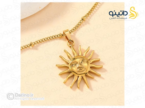 عکس گردنبند زنانه طرح خورشید 20109 - انواع مدل گردنبند زنانه طرح خورشید 20109
