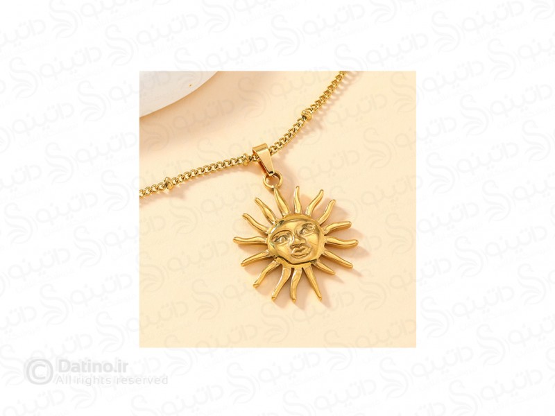 عکس گردنبند زنانه طرح خورشید 20109 - انواع مدل گردنبند زنانه طرح خورشید 20109