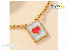 گردنبند زنانه طرح قلب مربعی 20110