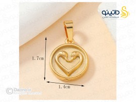 گردنبند زنانه طرح قوهای عاشق قلبی 20113