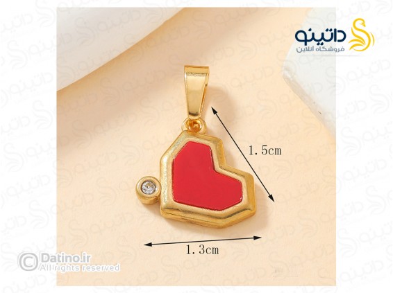 عکس گردنبند زنانه طرح قلب هندسی 20116 - انواع مدل گردنبند زنانه طرح قلب هندسی 20116