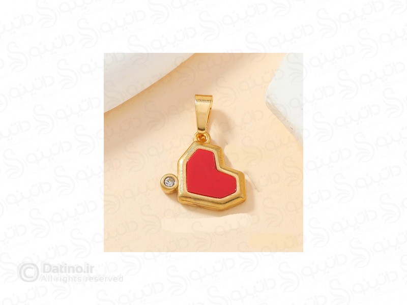 عکس گردنبند زنانه طرح قلب هندسی 20116 - انواع مدل گردنبند زنانه طرح قلب هندسی 20116