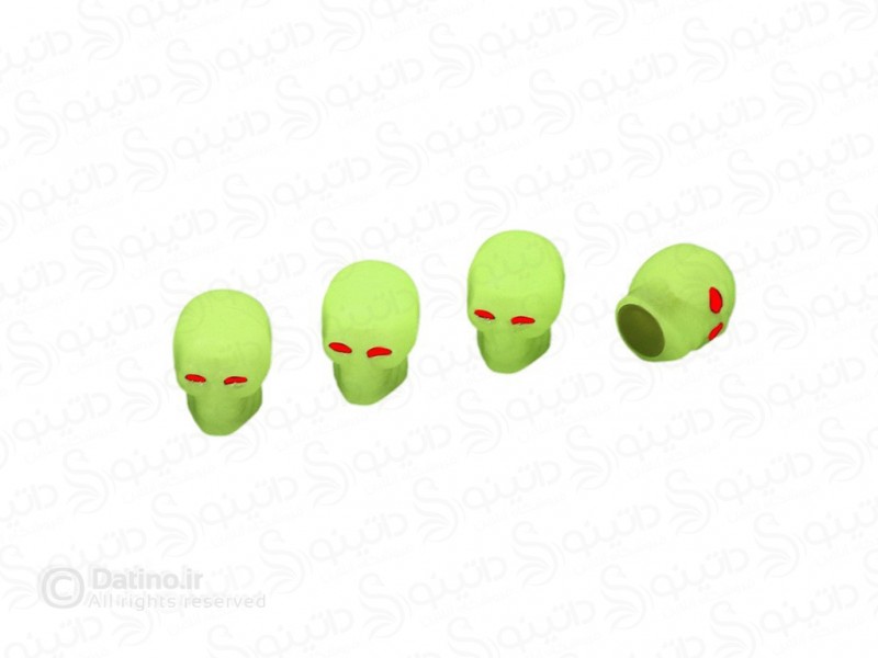 عکس سر والف لاستیک خودرو و دوچرخه طرح جمجمه مدل شب تاب مجموعه 4 عددی 20139 - انواع مدل سر والف لاستیک خودرو و دوچرخه طرح جمجمه مدل شب تاب مجموعه 4 عددی 20139