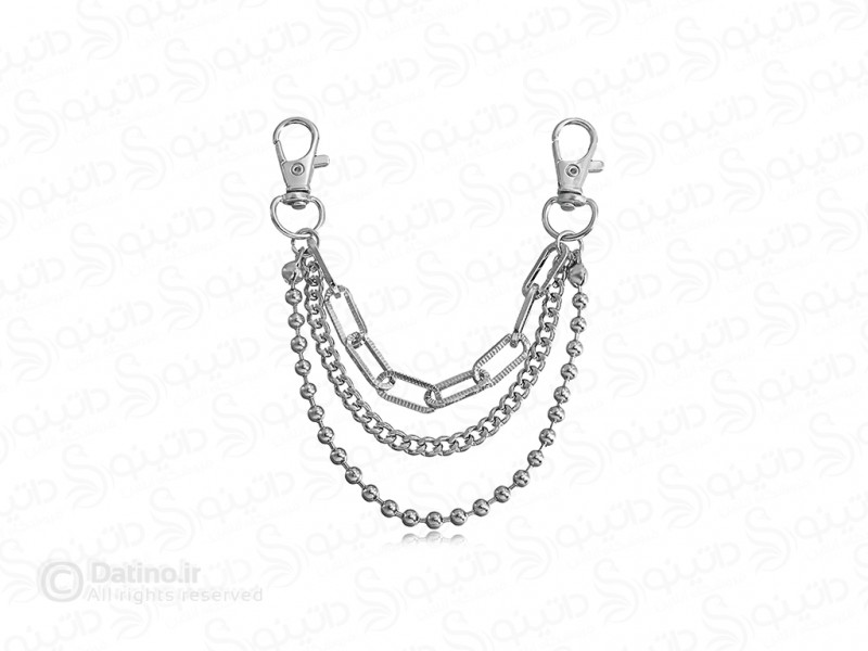 عکس آویز بند کفش زنانه طرح زنجیر سه لایه 20157 - انواع مدل آویز بند کفش زنانه طرح زنجیر سه لایه 20157