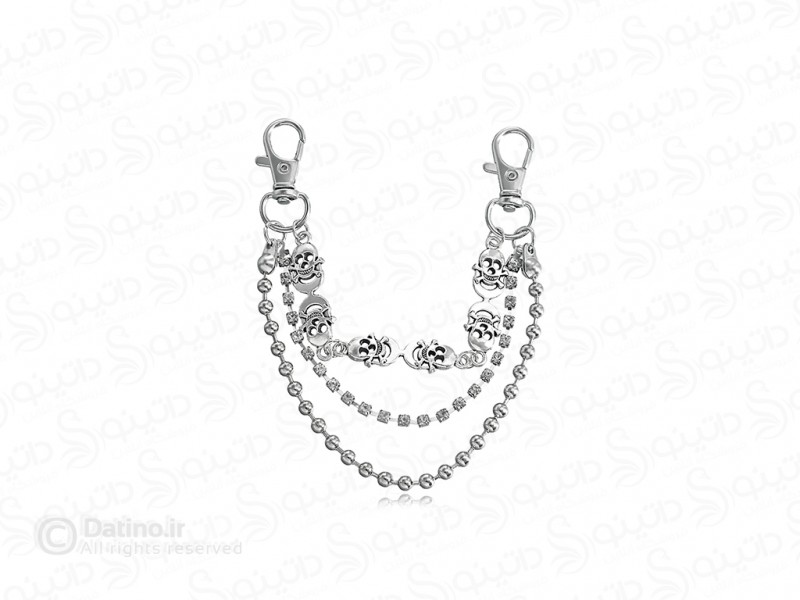 عکس آویز بند کفش زنانه سه لاین طرح جمجمه دزدان دریایی 20159 - انواع مدل آویز بند کفش زنانه سه لاین طرح جمجمه دزدان دریایی 20159