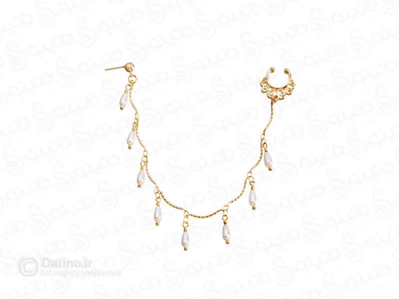 عکس پیرسینگ بینی زنجیردار طرح مروارید قطره ای 20165 - انواع مدل پیرسینگ بینی زنجیردار طرح مروارید قطره ای 20165