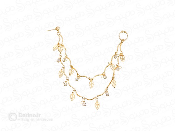 عکس پیرسینگ بینی زنجیر دار دولایه طرح برگ 20168 - انواع مدل پیرسینگ بینی زنجیر دار دولایه طرح برگ 20168