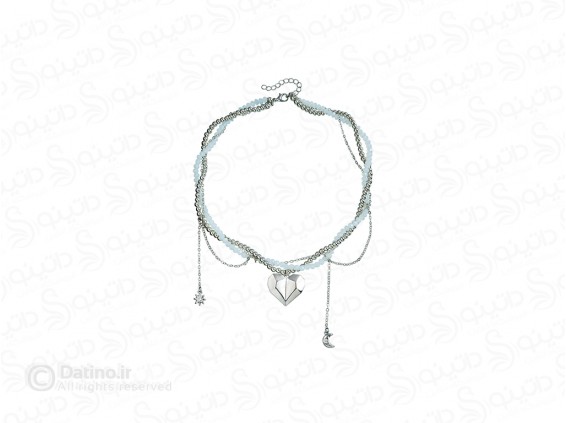 عکس گردنبند زنانه طرح قلب آویز ماه و خورشید 20173 - انواع مدل گردنبند زنانه طرح قلب آویز ماه و خورشید 20173