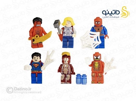 عکس ساختنی شخصیت های مارول مجموعه 12 عددی 20345 - انواع مدل ساختنی شخصیت های مارول مجموعه 12 عددی 20345