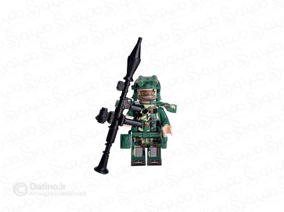 عکس مینی فیگور سرباز نظامی با سلاح آر پی جی QB4 - انواع مدل مینی فیگور سرباز نظامی با سلاح آر پی جی QB4