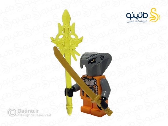 عکس مینی فیگور چوکان مار افعی خاکستری نینجاگو با شمشیر و عصا X3 - انواع مدل مینی فیگور چوکان مار افعی خاکستری نینجاگو با شمشیر و عصا X3