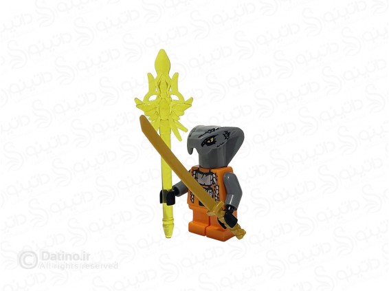 عکس مینی فیگور چوکان مار افعی خاکستری نینجاگو با شمشیر و عصا X3 - انواع مدل مینی فیگور چوکان مار افعی خاکستری نینجاگو با شمشیر و عصا X3