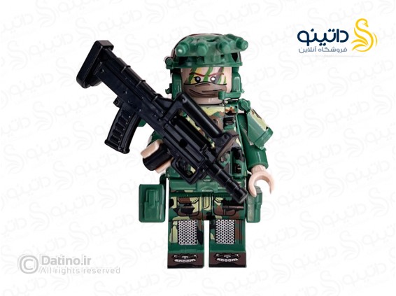 عکس مینی فیگور سرباز با لباس استتار و سلاح QB3 - انواع مدل مینی فیگور سرباز با لباس استتار و سلاح QB3