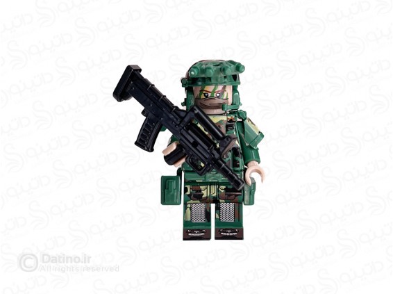 عکس مینی فیگور سرباز با لباس استتار و سلاح QB3 - انواع مدل مینی فیگور سرباز با لباس استتار و سلاح QB3