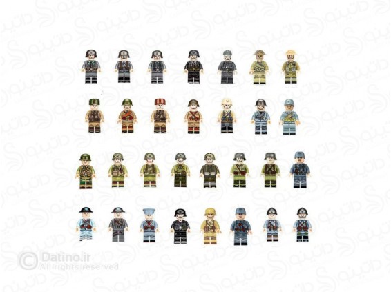 عکس مینی فیگور سرباز جنگ جهانی مجموعه ترکیبی EZ030 - انواع مدل مینی فیگور سرباز جنگ جهانی مجموعه ترکیبی EZ030