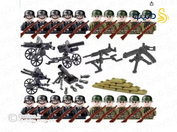 عکس مینی فیگور سرباز جنگ جهانی و سلاح نظامی مجموعه ترکیبی EZ056 - انواع مدل مینی فیگور سرباز جنگ جهانی و سلاح نظامی مجموعه ترکیبی EZ056