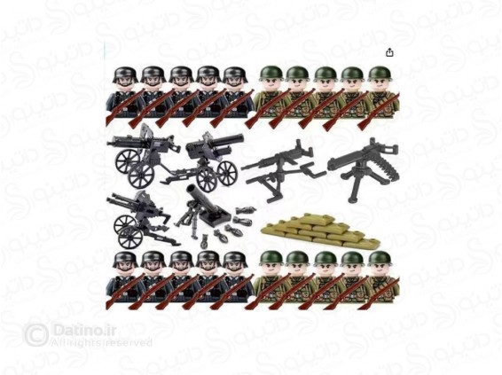 عکس مینی فیگور سرباز جنگ جهانی و سلاح نظامی مجموعه ترکیبی EZ056 - انواع مدل مینی فیگور سرباز جنگ جهانی و سلاح نظامی مجموعه ترکیبی EZ056