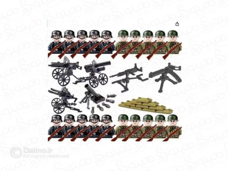 عکس مینی فیگور سرباز جنگ جهانی و سلاح نظامی مجموعه ترکیبی EZ056 - انواع مدل مینی فیگور سرباز جنگ جهانی و سلاح نظامی مجموعه ترکیبی EZ056