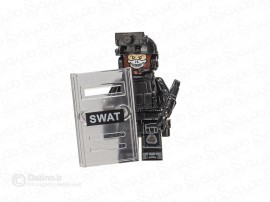 مینی فیگور سرباز نیروی ویژه جدی با ماسک اسکلت و سلاح QA4