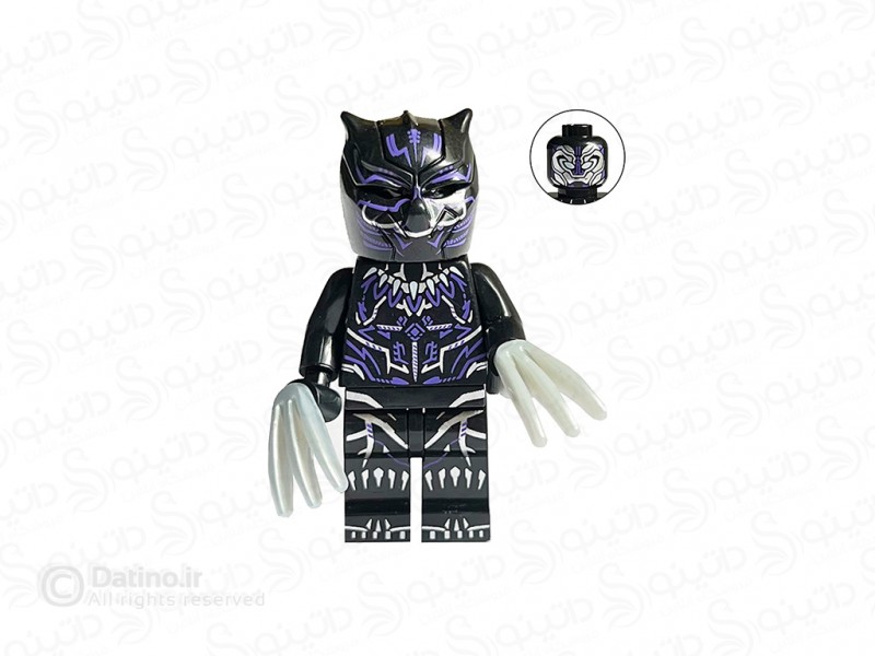 عکس مینی فیگور طرح بلک پنتر با ماسک W026-23 - انواع مدل مینی فیگور طرح بلک پنتر با ماسک W026-23