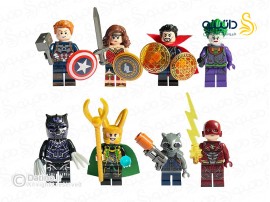 مینی فیگور ابرقهرمانان مارول مجموعه 8 عددی W026-8