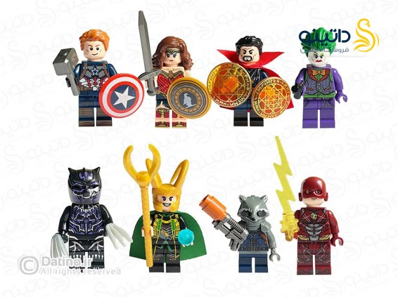 عکس مینی فیگور ابرقهرمانان مارول مجموعه 8 عددی W026-8 - انواع مدل مینی فیگور ابرقهرمانان مارول مجموعه 8 عددی W026-8