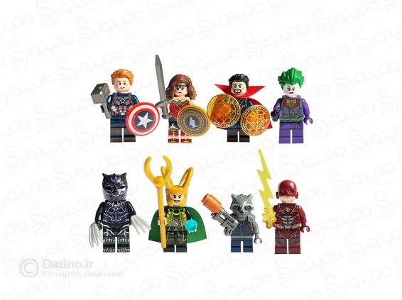 عکس مینی فیگور ابرقهرمانان مارول مجموعه 8 عددی W026-8 - انواع مدل مینی فیگور ابرقهرمانان مارول مجموعه 8 عددی W026-8