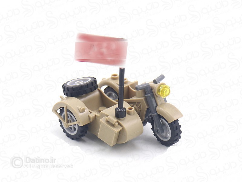 عکس لگو ماکت موتور سه چرخ نظامی جنگ جهانی با پرچم چهار کشور 20419 - انواع مدل لگو ماکت موتور سه چرخ نظامی جنگ جهانی با پرچم چهار کشور 20419