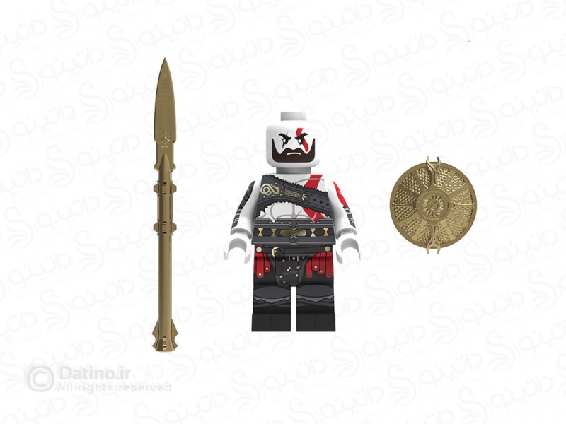 عکس مینی فیگور طرح کریتوس خدای جنگ با نیزه و سپر FT17 - انواع مدل مینی فیگور طرح کریتوس خدای جنگ با نیزه و سپر FT17