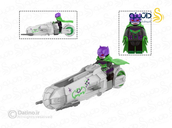 عکس مینی فیگور بتمن وایت نایت با موتور شوالیه آرکام N829 - انواع مدل مینی فیگور بتمن وایت نایت با موتور شوالیه آرکام N829