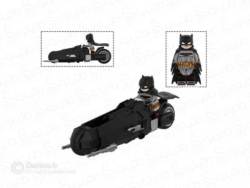عکس مینی فیگور بتمن وایت نایت با موتور شوالیه آرکام N829 - انواع مدل مینی فیگور بتمن وایت نایت با موتور شوالیه آرکام N829