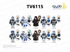 مینی فیگور آناکین اسکای واکر و کلون تروپر جنگ ستارگان مجموعه 10 عددی TV6115