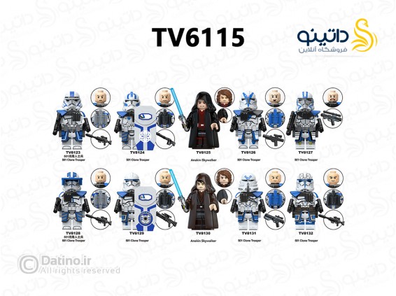 عکس مینی فیگور آناکین اسکای واکر و کلون تروپر جنگ ستارگان مجموعه 10 عددی TV6115 - انواع مدل مینی فیگور آناکین اسکای واکر و کلون تروپر جنگ ستارگان مجموعه 10 عددی TV6115
