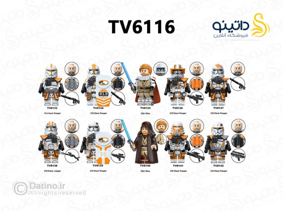 عکس مینی فیگور اوبی وان و کلون تروپر جنگ ستارگان مجموعه 10 عددی TV6116 - انواع مدل مینی فیگور اوبی وان و کلون تروپر جنگ ستارگان مجموعه 10 عددی TV6116