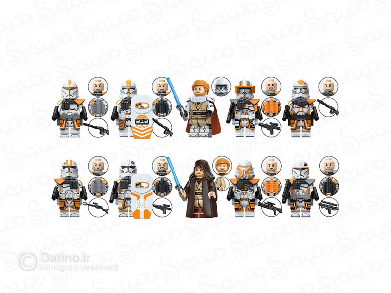 عکس مینی فیگور اوبی وان و کلون تروپر جنگ ستارگان مجموعه 10 عددی TV6116 - انواع مدل مینی فیگور اوبی وان و کلون تروپر جنگ ستارگان مجموعه 10 عددی TV6116