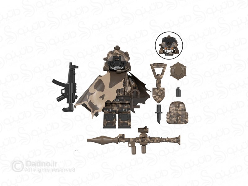 عکس مینی فیگور سرباز کماندو طرح گوست با آر پی جی WM2598 - انواع مدل مینی فیگور سرباز کماندو طرح گوست با آر پی جی WM2598