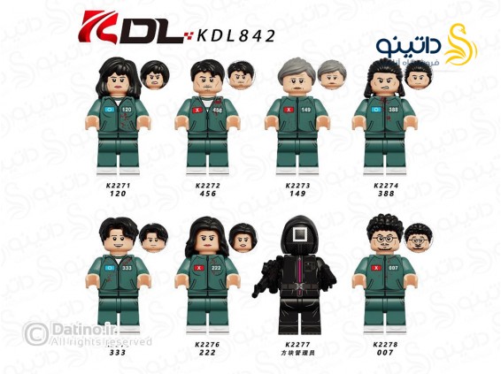 عکس مینی فیگور طرح شخصیت های اسکوئید گیم مجموعه 8 عددی KDL842 - انواع مدل مینی فیگور طرح شخصیت های اسکوئید گیم مجموعه 8 عددی KDL842