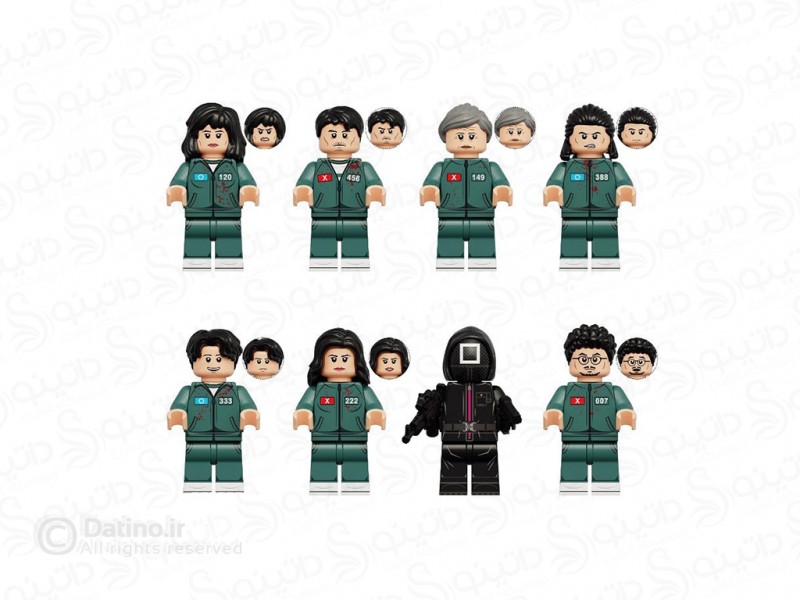 عکس مینی فیگور طرح شخصیت های اسکوئید گیم مجموعه 8 عددی KDL842 - انواع مدل مینی فیگور طرح شخصیت های اسکوئید گیم مجموعه 8 عددی KDL842