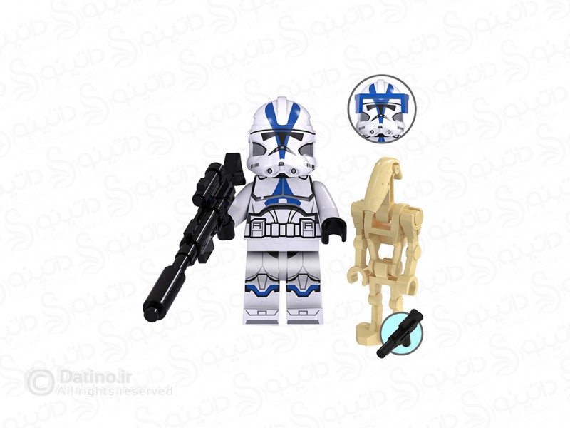 عکس مینی فیگور کلون تروپر با دروید جنگ ستارگان TV8026 - انواع مدل مینی فیگور کلون تروپر با دروید جنگ ستارگان TV8026