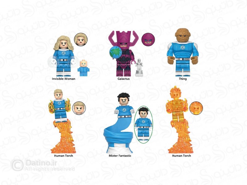 عکس مینی فیگور شخصیت های چهار شگفت انگیز مجموعه 6 عددی G0151 - انواع مدل مینی فیگور شخصیت های چهار شگفت انگیز مجموعه 6 عددی G0151